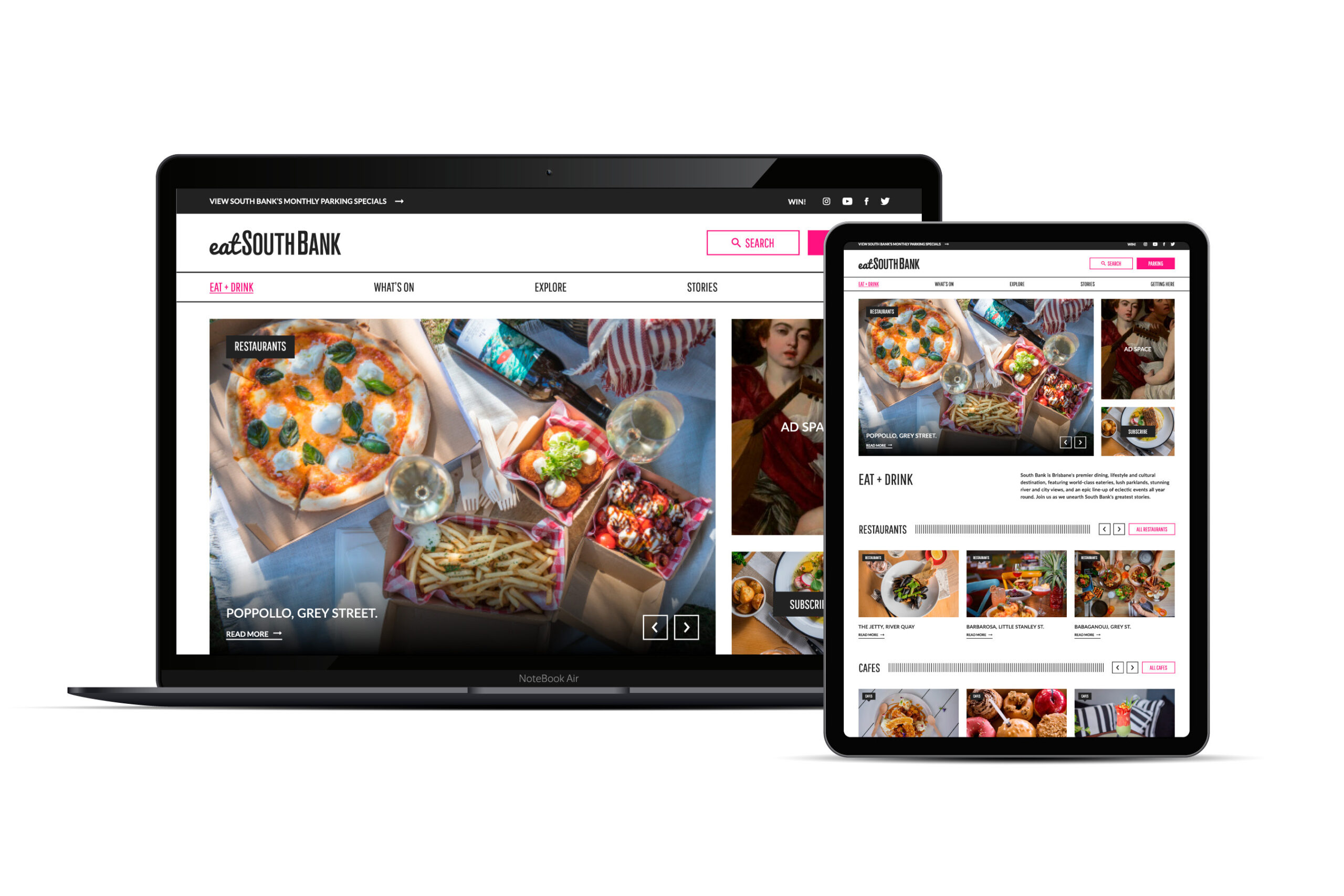 Eat South Bank Website Design and Development Eat South Bank Website Design and Development
