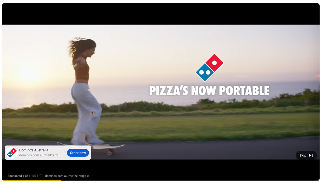 Youtube ad example